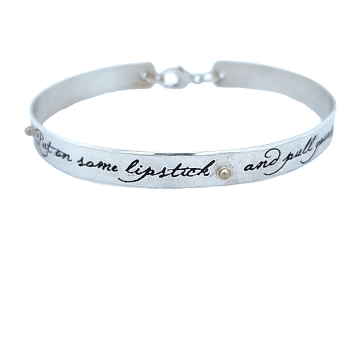 SILVER CUSTOMIZEABLE BANGLE BRACELET