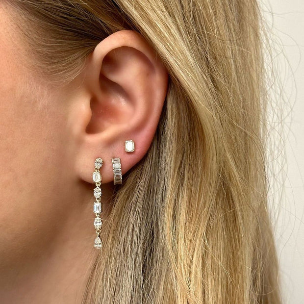Multi Shape Diamond Dangle Earrings