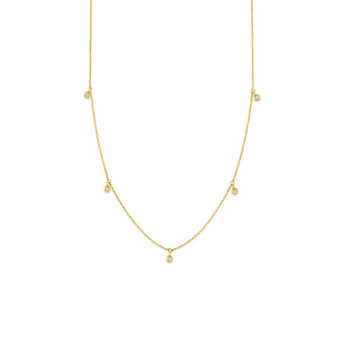 YELLOW GOLD DIAMOND NECKLACE