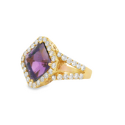 Amethyst & Diamond Ring