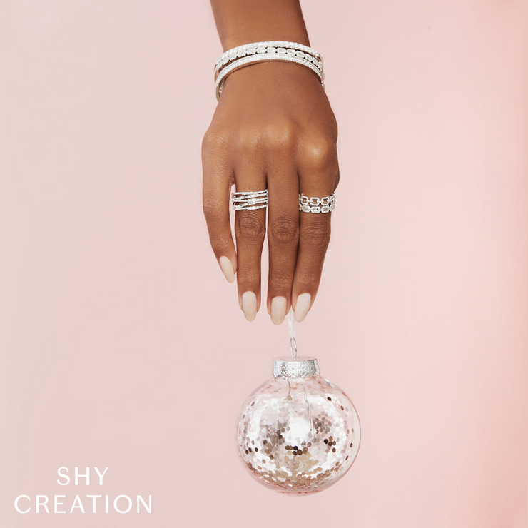 Shy Creation - Diamond Bypass Baguette Ring