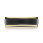 ?BLACK CARBON FIBER, GOLD & TANTALUM MARDINI WEDDING BAND