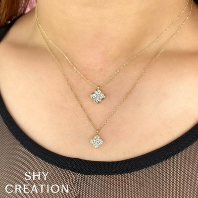 Shy Creation - Diamond Clover Pendant