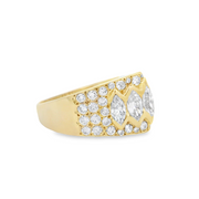 Pointed 5 Stone Marquise Diamond Ring