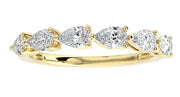 East West Pear Shaped Diamond Band