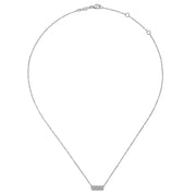 GABRIEL & CO - White Gold Pave Diamond Bar Necklace