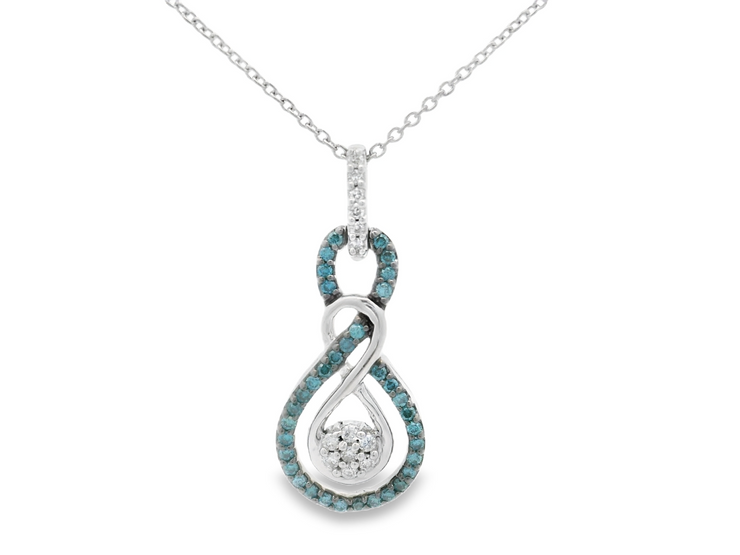 Blue Diamond Swoop Pendant