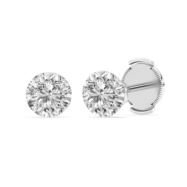 Bare Brilliance Lab Grown Diamond Stud Earrings 4.09Cttw