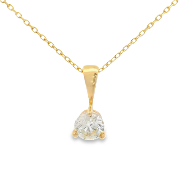 Diamond Solitaire Pendant - 1/2 Ct