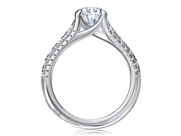 A Jaffe - Pave Diamond Engagement Ring Setting