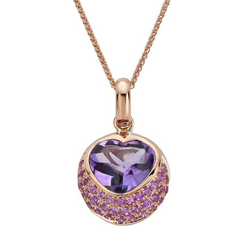 Amethyst & Pink Sapphire Pendant