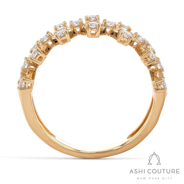 Couture Silk Mesh Thin Diamond Fashion Ring