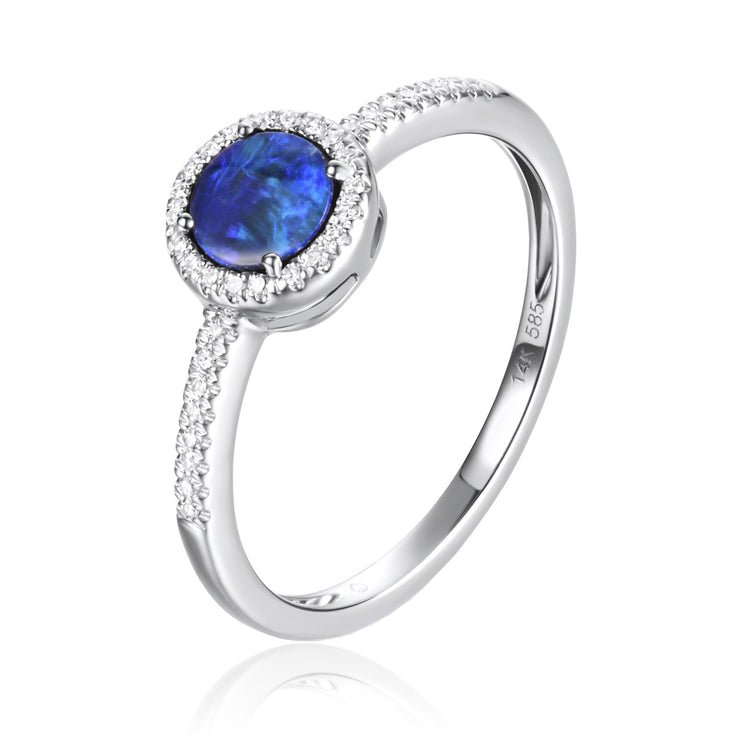 LUVENTE - OPAL & DIAMOND RING