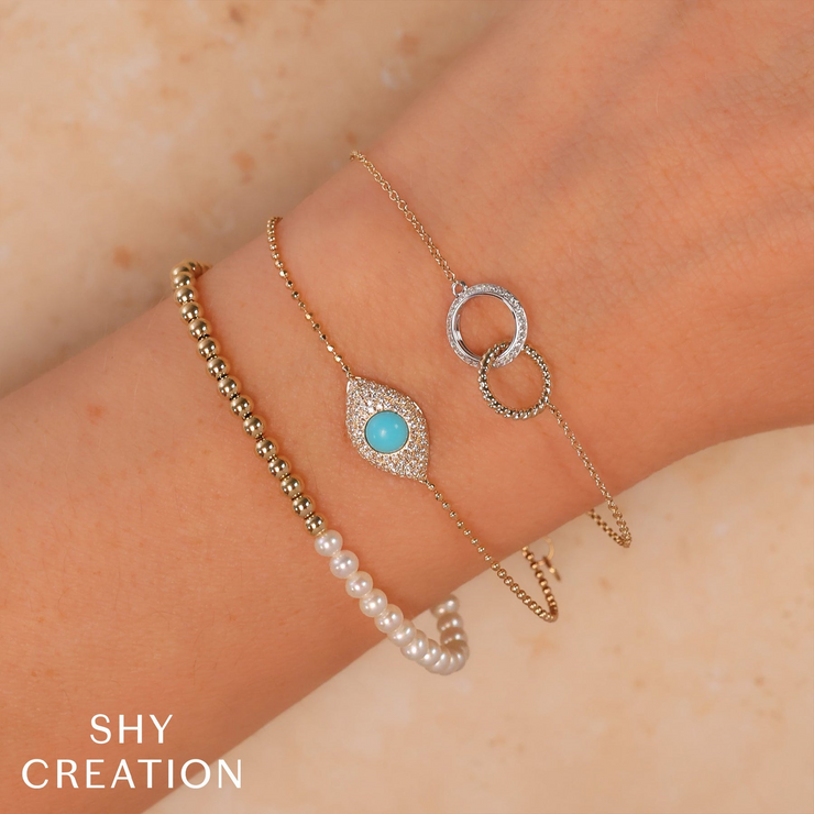 Shy Creation - Interlocking Diamond Bracelet