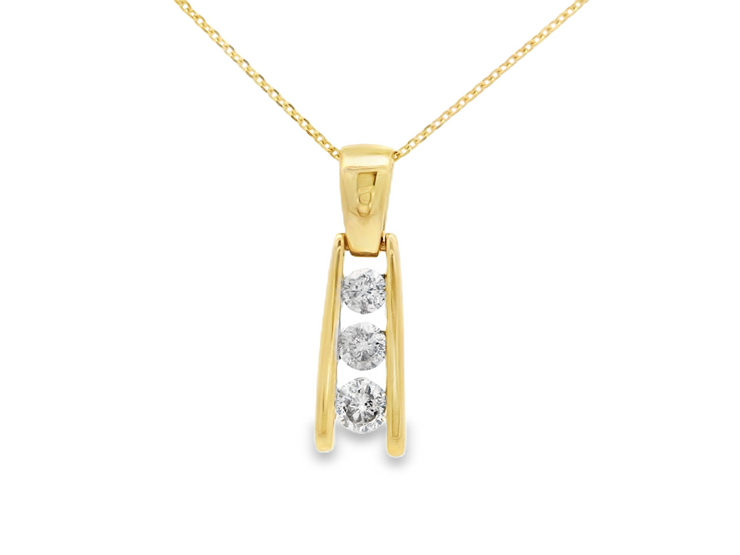 Diamond Bar Pendant - 1/2 Ct
