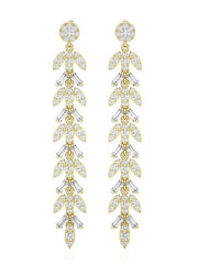 MARQUISE SHAPE DIAMOND DANGLE EARRINGS