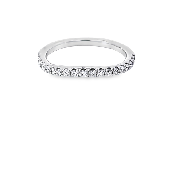 SLIGHT CONTOUR DIAMOND WEDDING BAND