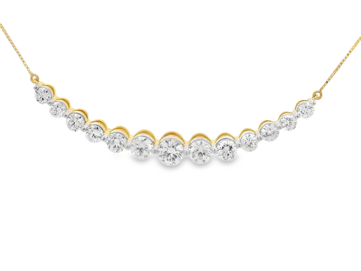 Diamond Smile Necklace - 2 Ct