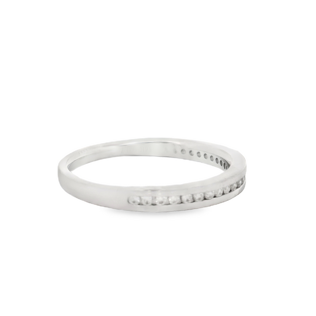 Channel Set Diamond Wedding Band - 0.15 TCW