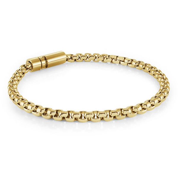 Italgem - Yellow Ion Plated Stainless Steel 4Mm Box Link Bracelet