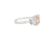 Pink Diamond 3 Stone Ring