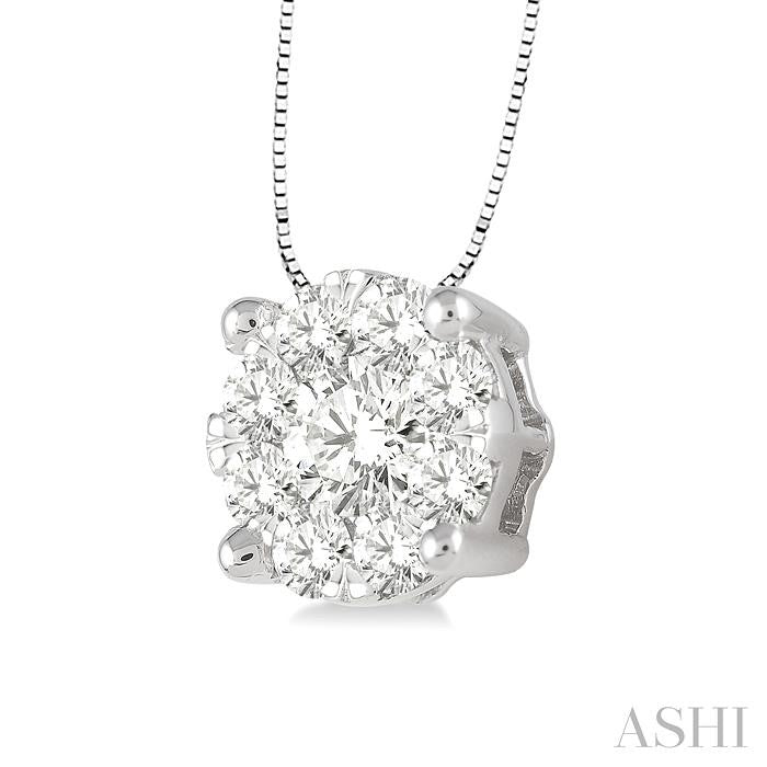 Diamond Cluster Pendant - 1/4 Ct