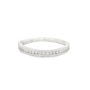 Channel Set Diamond Wedding Band - 0.15 TCW