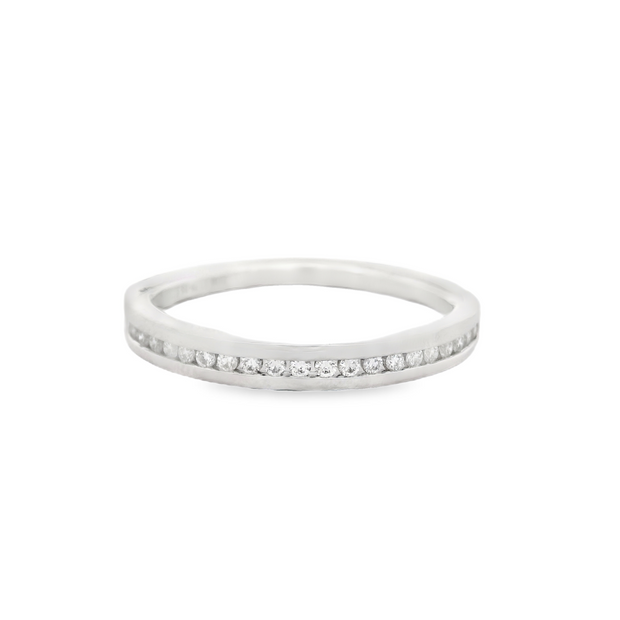 Channel Set Diamond Wedding Band - 0.15 TCW
