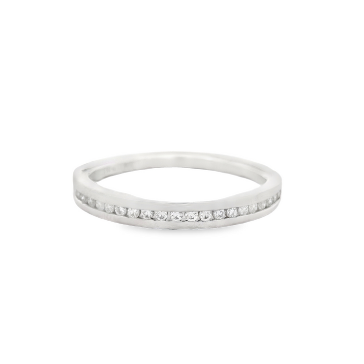 Channel Set Diamond Wedding Band - 0.15 TCW