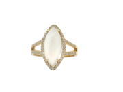 Moonstone & Diamond Ring