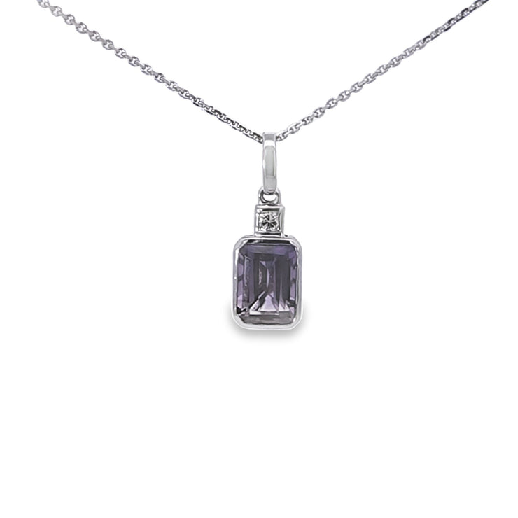 AMETHYST & DIAMOND PENDANT