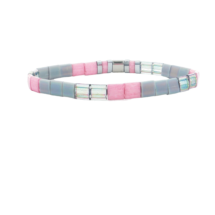 Skylar Paige - MOM - Morse Code Tila Beaded Bracelet