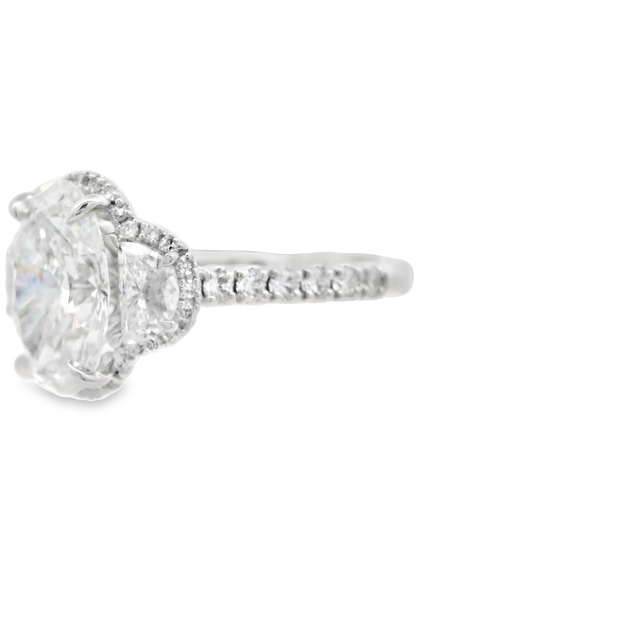 Diamond Engagement Ring - 3 Ct Oval Center