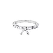 PRONG SET SINGLE ROW ENGAGEMENT RING MOUNTING - 0.50 TCW