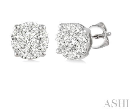 ASHI - 1/3 CARAT LOVEBRIGHT ESSENTIAL DIAMOND STUD EARRINGS