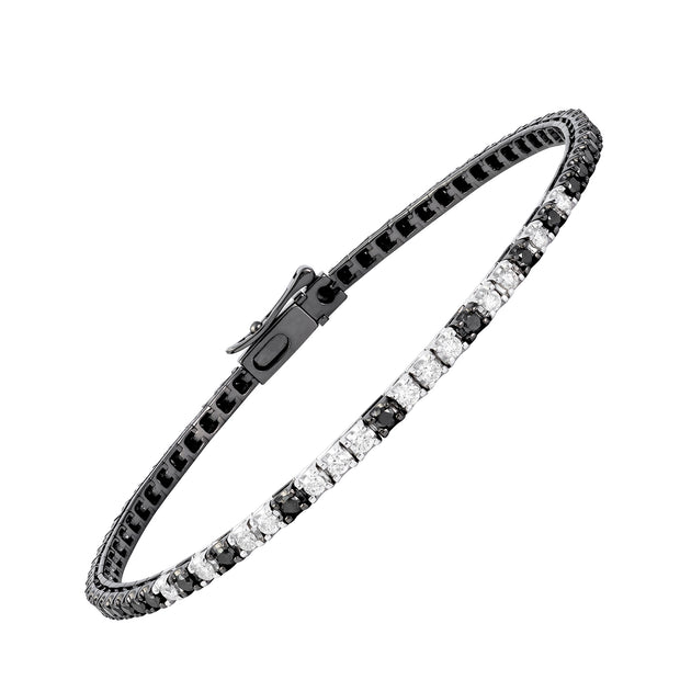 Black & White Diamond Tennis Bracelet