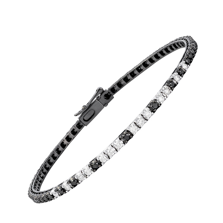 Black & White Diamond Tennis Bracelet