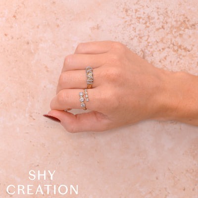 Shy Creation - Pave Diamond Wrap Ring