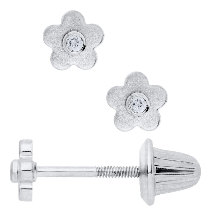 DIAMOND FLOWER POST EARRINGS