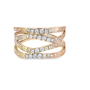 DILAMANI - MULTI ROW SCATTERED DIAMOND RING