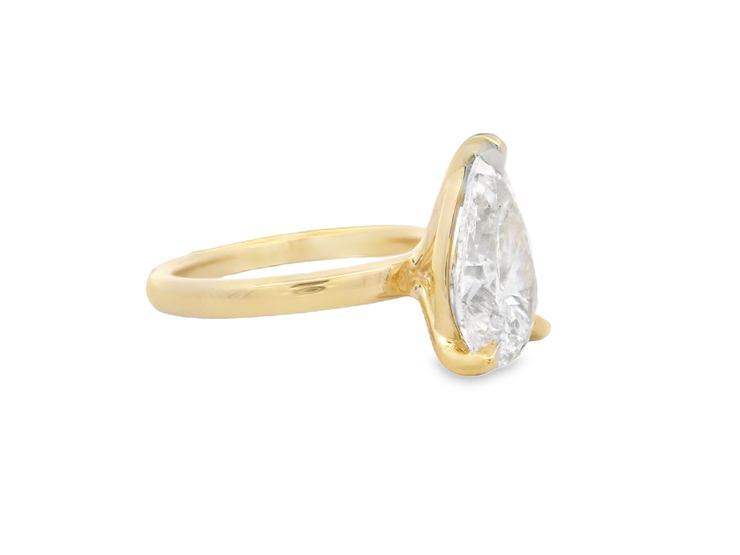 Pear Diamond Solitaire Engagement Ring