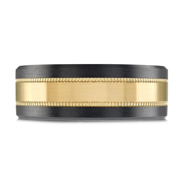 Black Carbon Fiber, Gold & Tantalum, Mardini Wedding Band