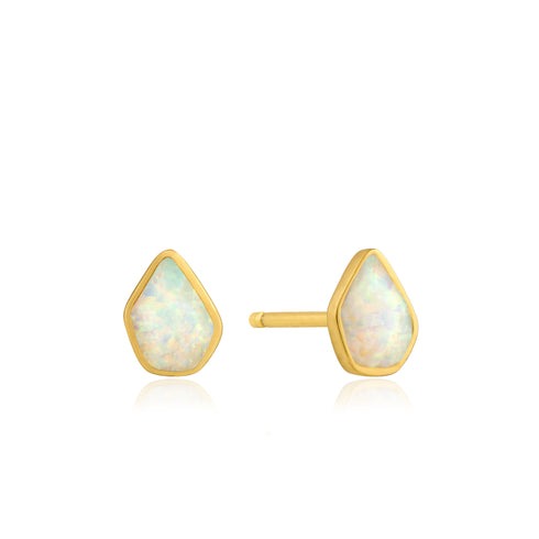 ANIA HAIE - Opal Color Gold Stud Earrings
