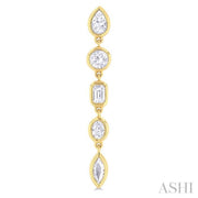 MULTI SHAPE DIAMOND DANGLE EARRINGS