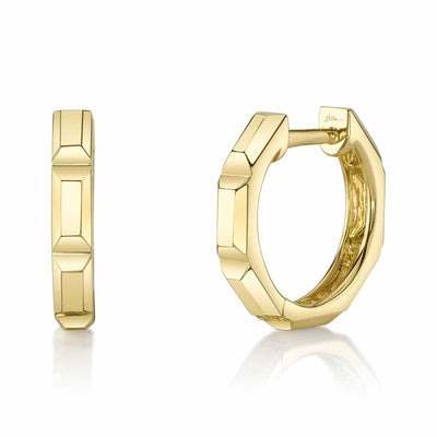 Shy Creation - Octogon Gold Hoop Earrings