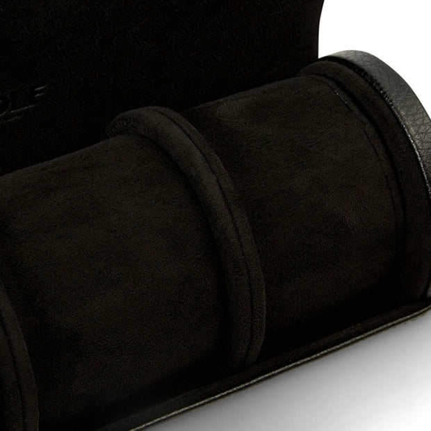 Wolf - British Racing Triple Watch Roll - Black