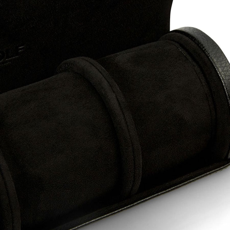 Wolf - British Racing Triple Watch Roll - Black