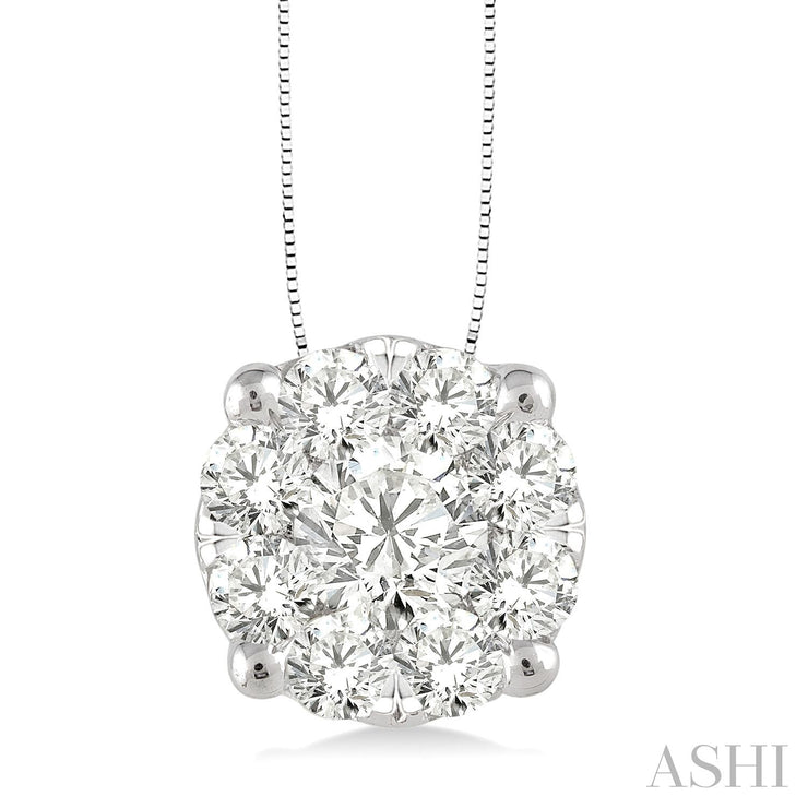 ASHI - DIAMOND CLUSTER PENDANT