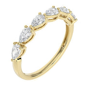 East West Pear Shaped Diamond Band