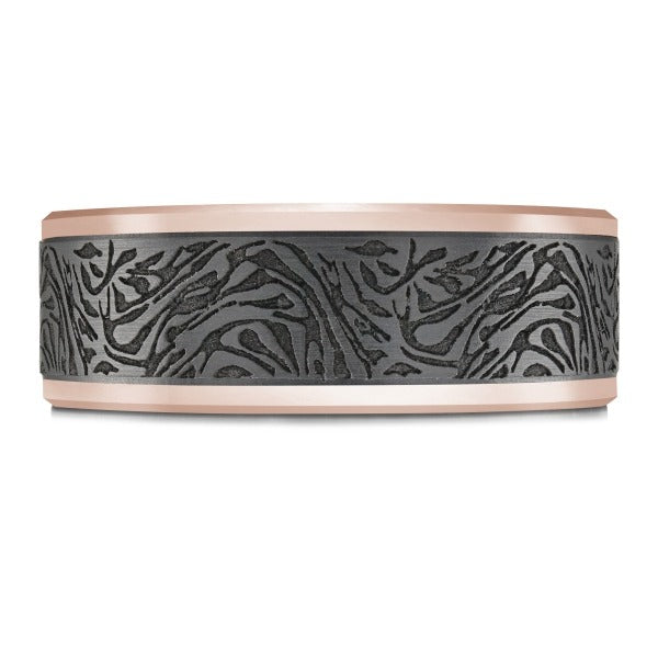?BLACK CARBON FIBER, GOLD & TANTALUM MARDINI WEDDING BAND